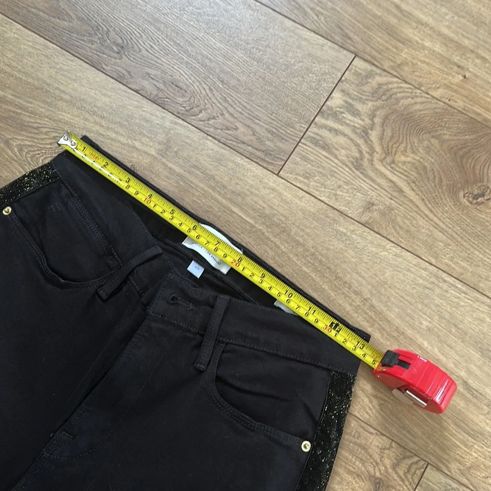 Frame Denim Black Tuxedo Jeans Le High Straight - Picture 7 of 9